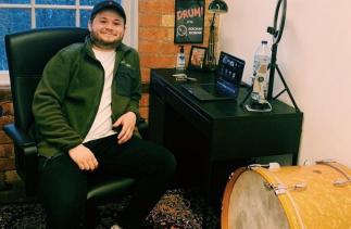 Ben Tennett in his studio at Banks Mill