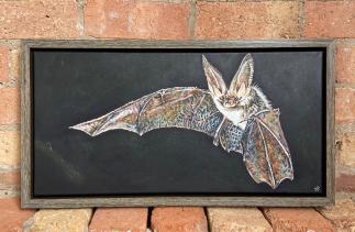 Brown long-eared bat painting by Sarah Perkins Art